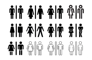 wc toilet man vrouw women icoon pictogram Mark Rademaker fotografie Fotograaf Assen