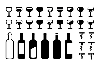 Wijn wijnfles fles kurkentrekker pictogram symbool Mark Rademaker Fotografie Fotograaf Assen