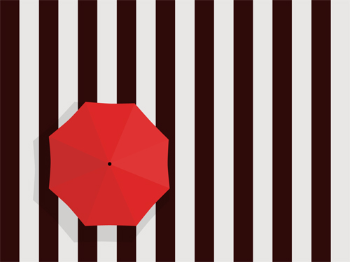 abstract zebrapad paraplu rood rode Mark Rademaker Fotografie Assen